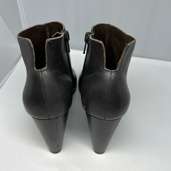 Coclico Brown Leather Open Toe Heeled Ankle Boots - Picture 3 of 8